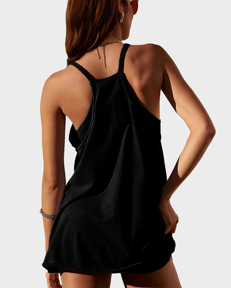 Lounge Romper with Built-In Shorts
