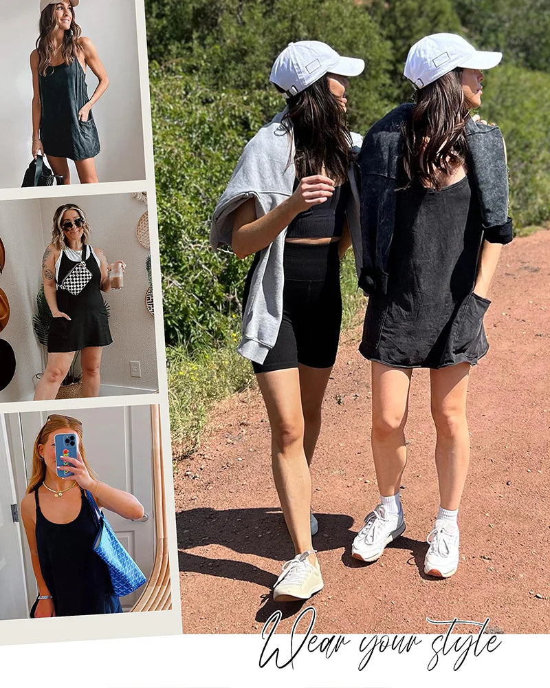 Lounge Romper with Built-In Shorts