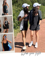 Lounge Romper with Built-In Shorts