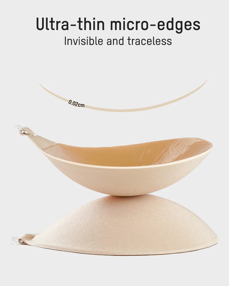 Front Closure Self-Adhesive Invisible Push-Up Bra (2 Pairs)