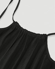 Solid Backless Cami Dress