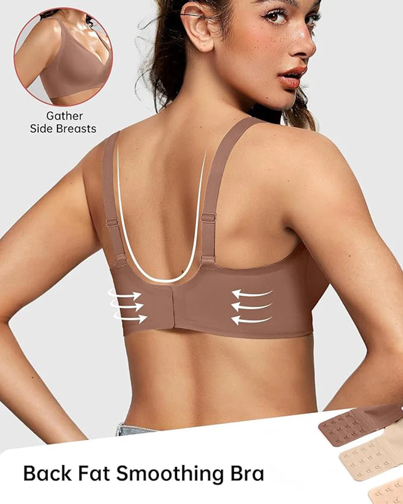 Plunge Push-Up Seamless Barely-There Wireless Bra