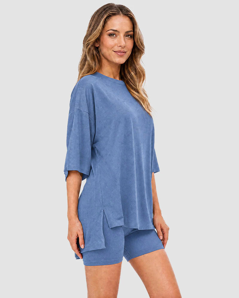 Oversized Split Hem 2-Piece Lounge Set