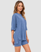 Oversized Split Hem 2-Piece Lounge Set