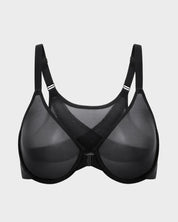 Front Clasp Mesh Support Bra