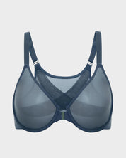 Front Clasp Mesh Support Bra