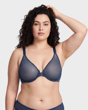 Front Clasp Mesh Support Bra