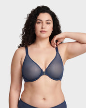 Front Clasp Mesh Support Bra