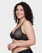 Front Clasp Mesh Support Bra