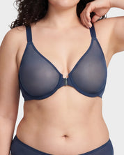 Front Clasp Mesh Support Bra
