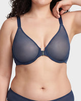 Front Clasp Mesh Support Bra