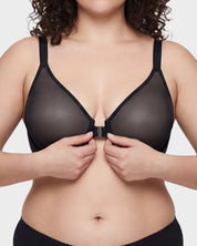 Front Clasp Mesh Support Bra