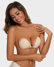 Front Closure Self-Adhesive Invisible Push-Up Bra (2 Pairs)