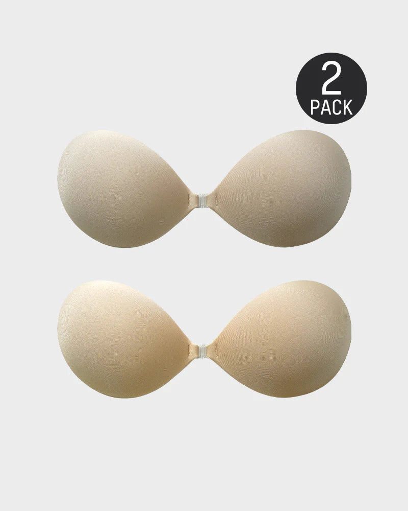 Front Closure Self-Adhesive Invisible Push-Up Bra (2 Pairs)