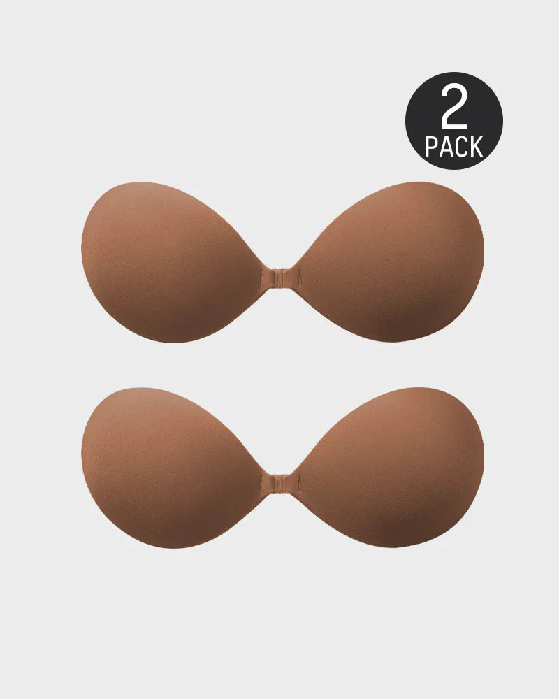 Front Closure Self-Adhesive Invisible Push-Up Bra (2 Pairs)