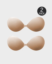 Front Closure Self-Adhesive Invisible Push-Up Bra (2 Pairs)