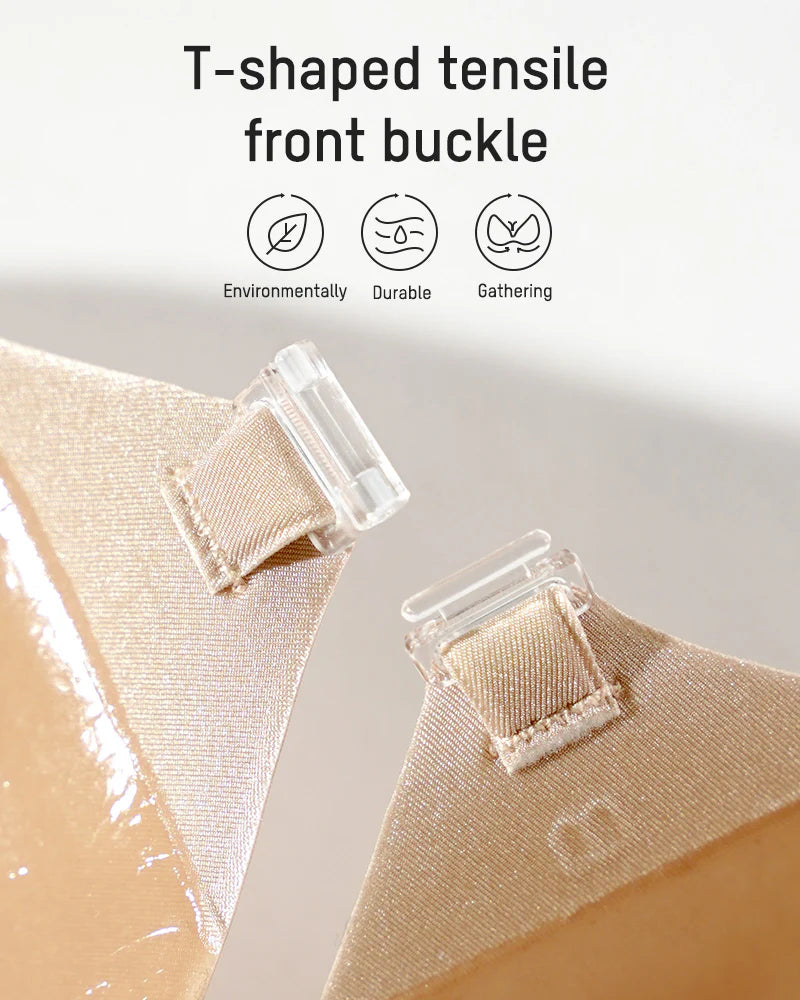Front Closure Self-Adhesive Invisible Push-Up Bra (2 Pairs)