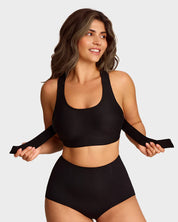 Wireless Posture Support Cross-Back Bra with Front Closure