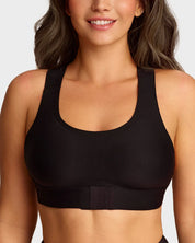 Wireless Posture Support Cross-Back Bra with Front Closure