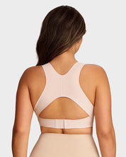 Wireless Posture Support Cross-Back Bra with Front Closure