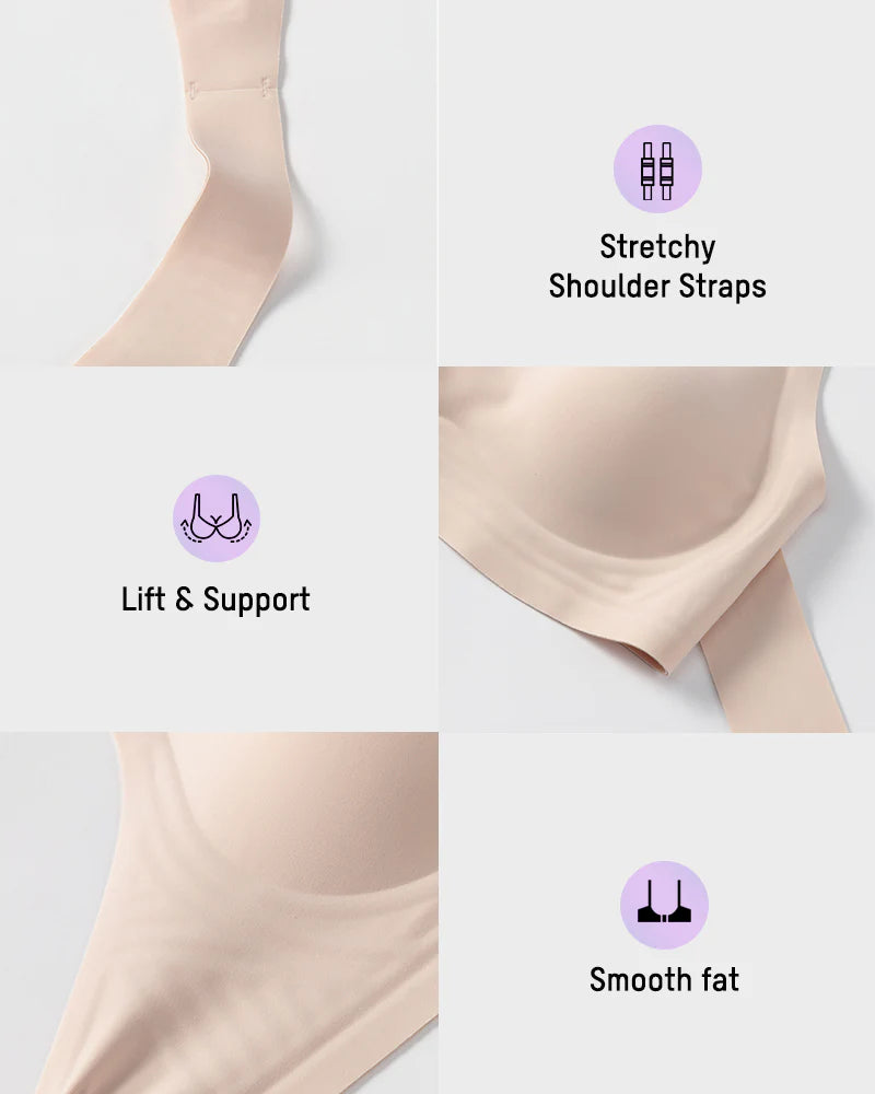 Wireless Posture Support Cross-Back Bra with Front Closure