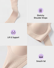 Wireless Posture Support Cross-Back Bra with Front Closure