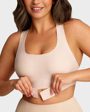Wireless Posture Support Cross-Back Bra with Front Closure