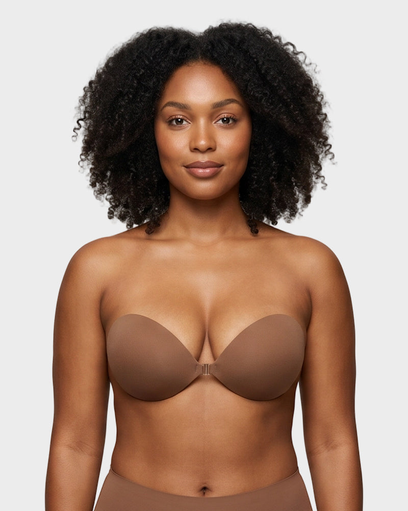 Front Closure Self-Adhesive Invisible Push-Up Bra (2 Pairs)