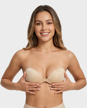 Front Closure Self-Adhesive Invisible Push-Up Bra (2 Pairs)