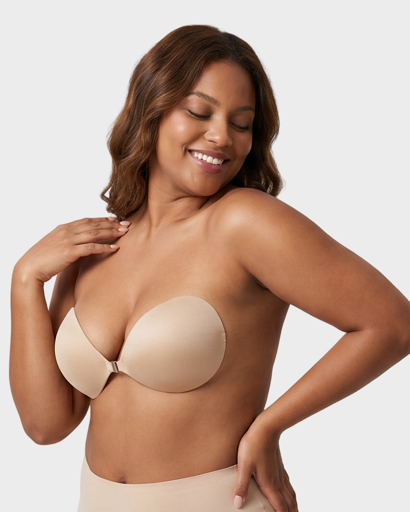 Front Closure Self-Adhesive Invisible Push-Up Bra (2 Pairs)