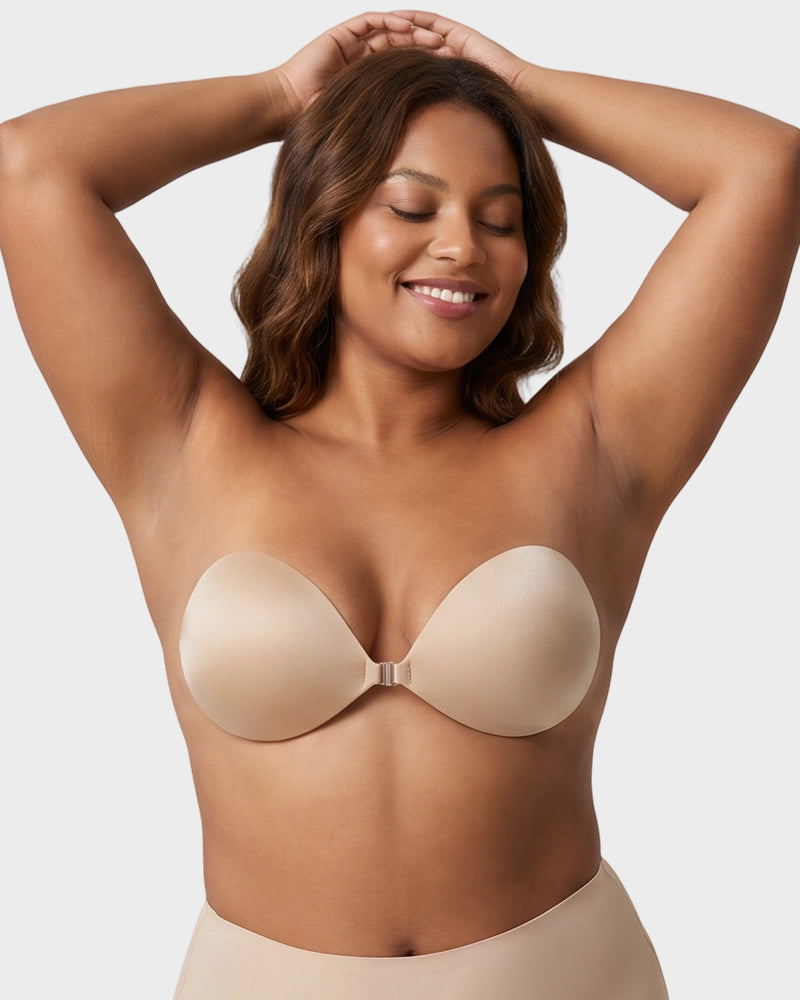 Front Closure Self-Adhesive Invisible Push-Up Bra (2 Pairs)