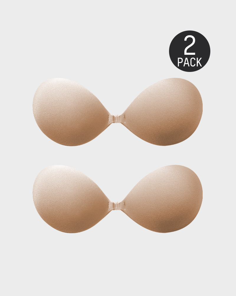 Front Closure Self-Adhesive Invisible Push-Up Bra (2 Pairs)