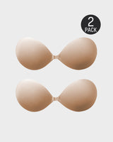 Front Closure Self-Adhesive Invisible Push-Up Bra (2 Pairs)