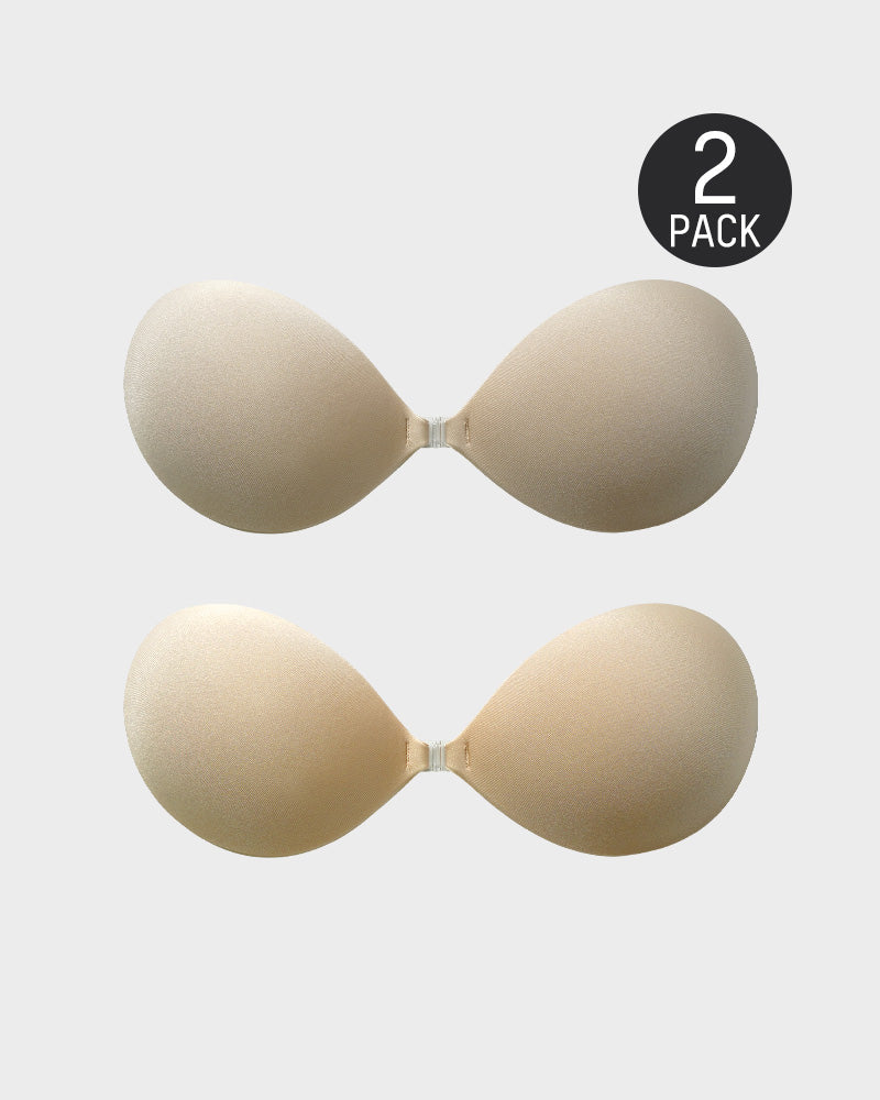Front Closure Self-Adhesive Invisible Push-Up Bra (2 Pairs)