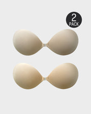 Front Closure Self-Adhesive Invisible Push-Up Bra (2 Pairs)
