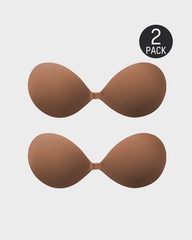 Front Closure Self-Adhesive Invisible Push-Up Bra (2 Pairs)
