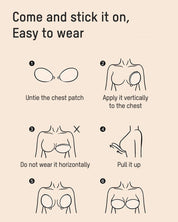 Front Closure Self-Adhesive Invisible Push-Up Bra (2 Pairs)
