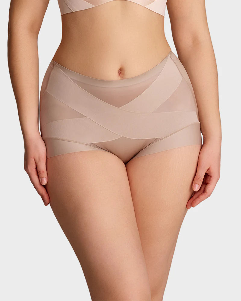Cross Compression High Waist Control Shaping Panties (6 Pack)