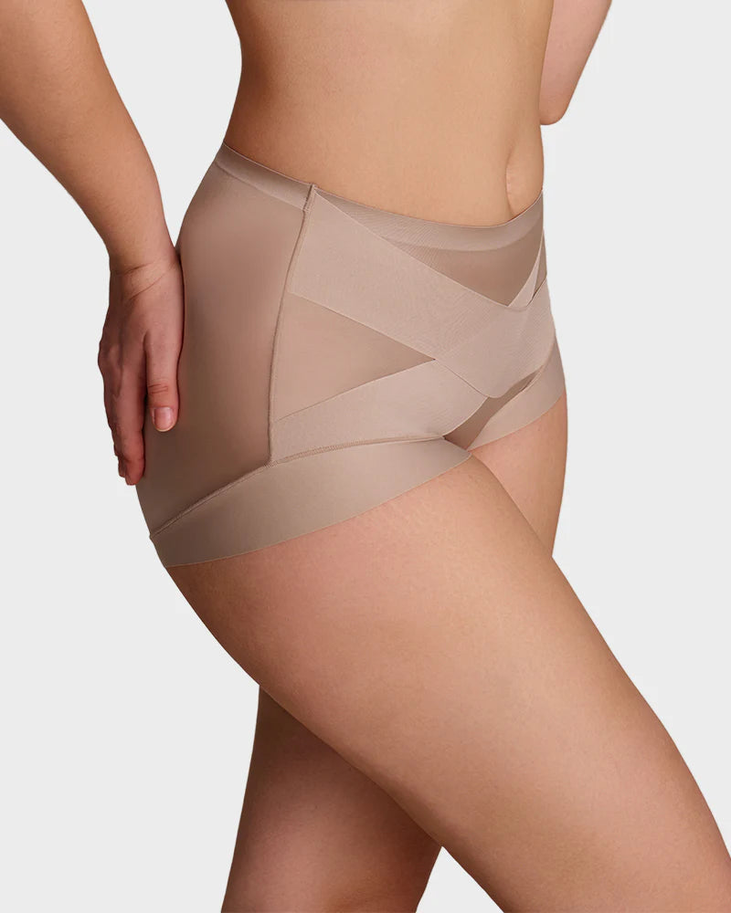 Cross Compression High Waist Control Shaping Panties (6 Pack)