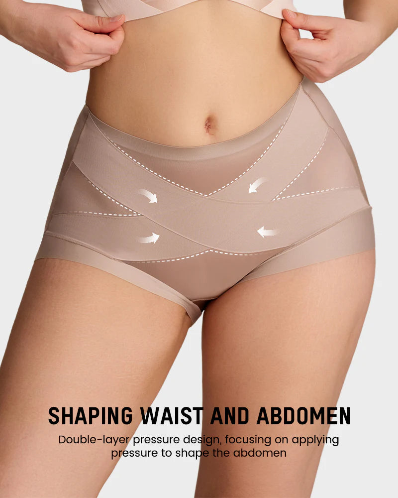 Cross Compression High Waist Control Shaping Panties (6 Pack)