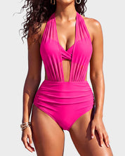 Two-Way Mesh High-Waisted Tummy Control Bikini Set