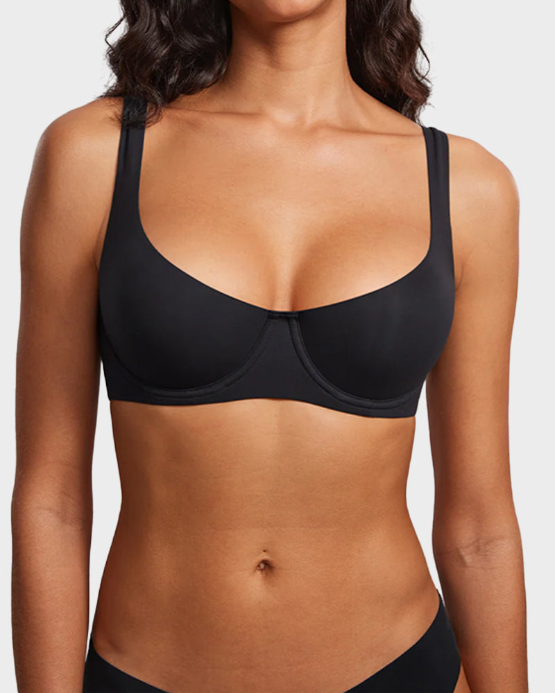 Invisible Wired Unlined Balconette Bra