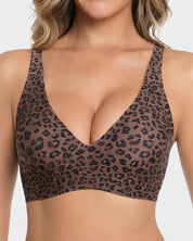 Plunge Push-Up Seamless Barely-There Wireless Bra