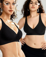 Plunge Push-Up Seamless Barely-There Wireless Bra