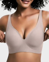 Plunge Push-Up Seamless Barely-There Wireless Bra