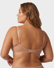 Sheer Dotted Mesh Unlined Balconette Bra