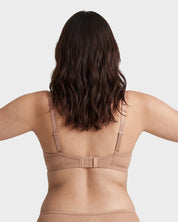Sheer Dotted Mesh Unlined Balconette Bra