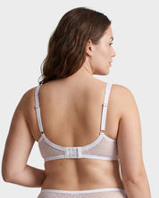 Sheer Dotted Mesh Unlined Balconette Bra