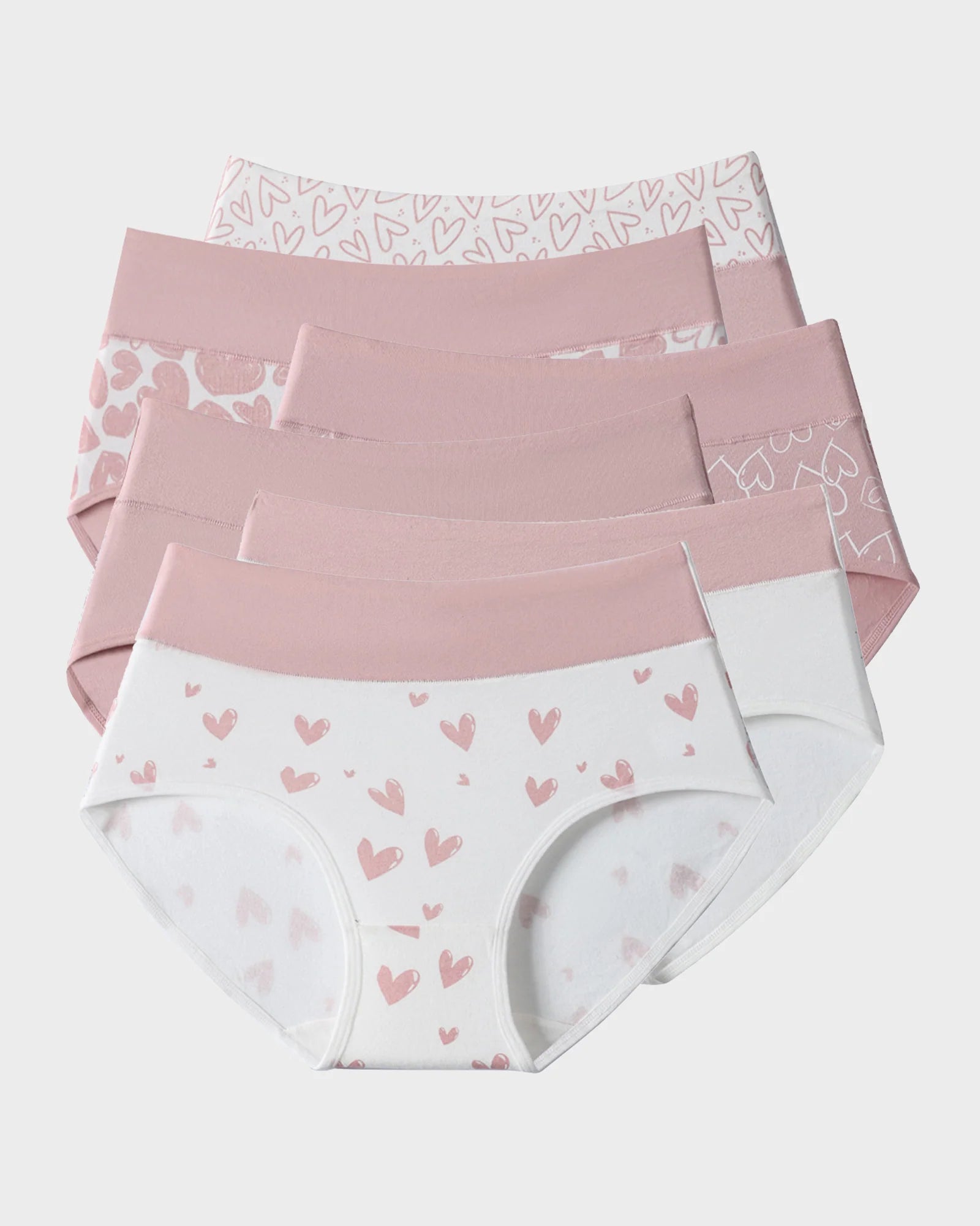 Soft Cotton High-Rise Sweetheart Panties (6 Pack)