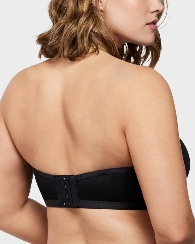 Sheer Mesh Strapless Underwire Balconette Bra